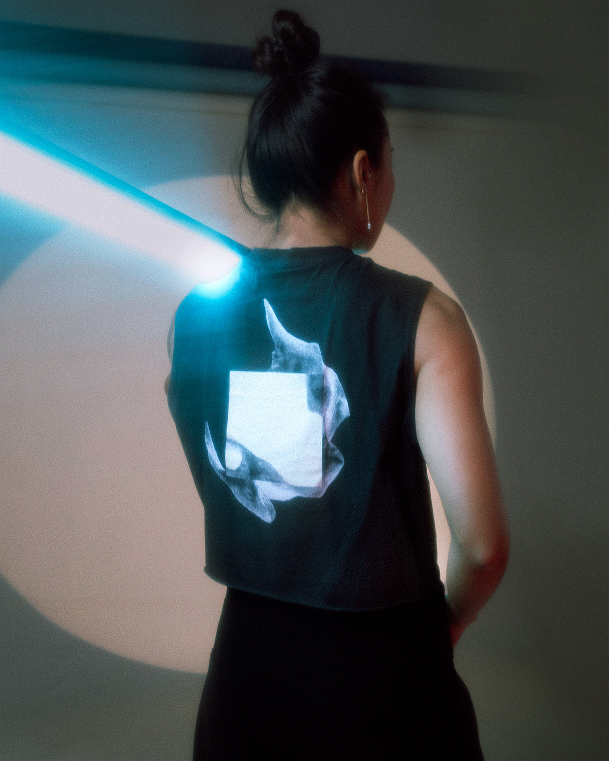 Protean Muscle Crop Tank /// Oversized Vintage Black /// Hitorii x Joseph Westrupp
