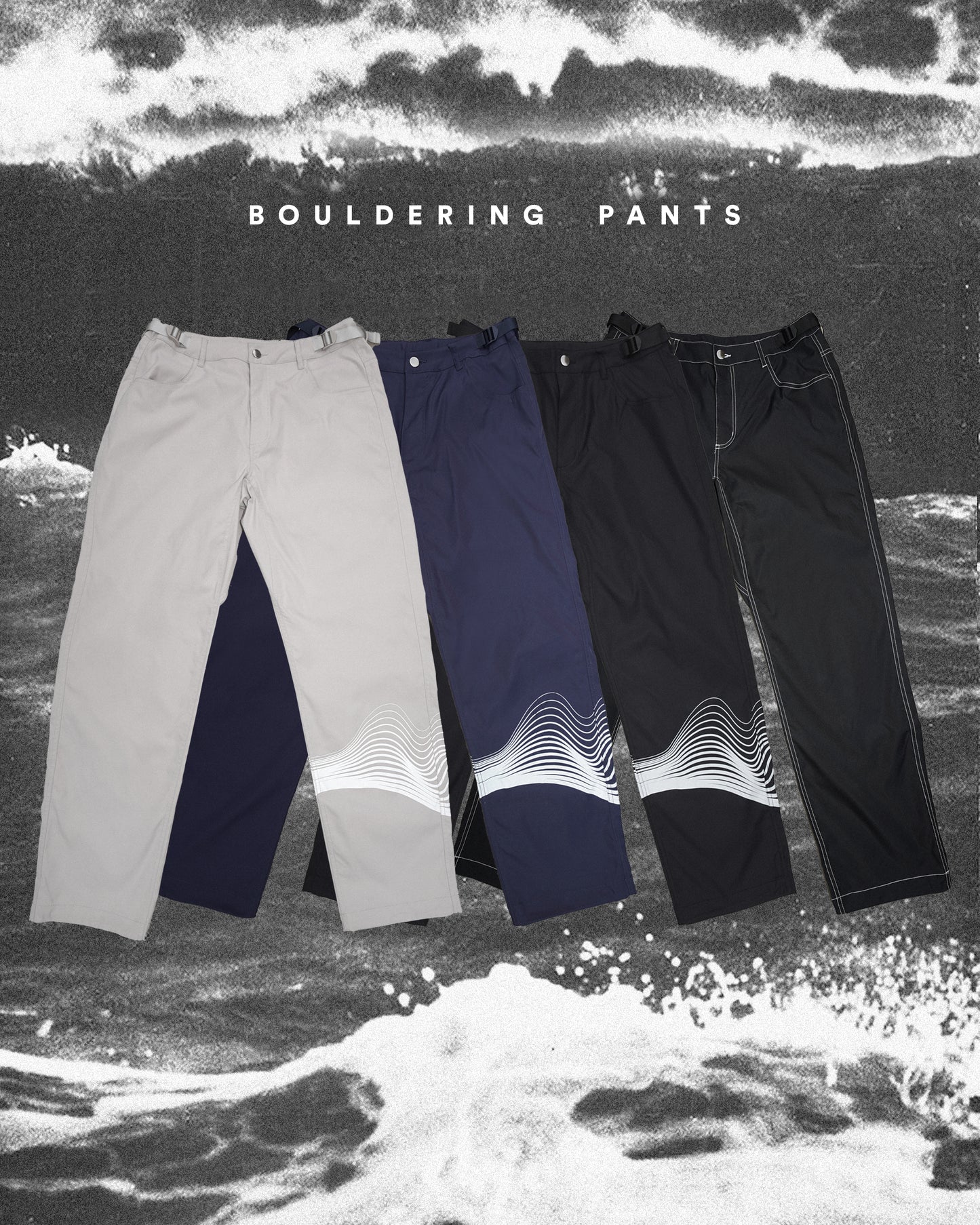 Bouldering Pants | Black | Contrast Stitch