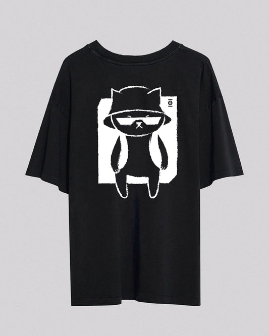 Crashpad Mao /// Oversized Tee /// Vintage Black