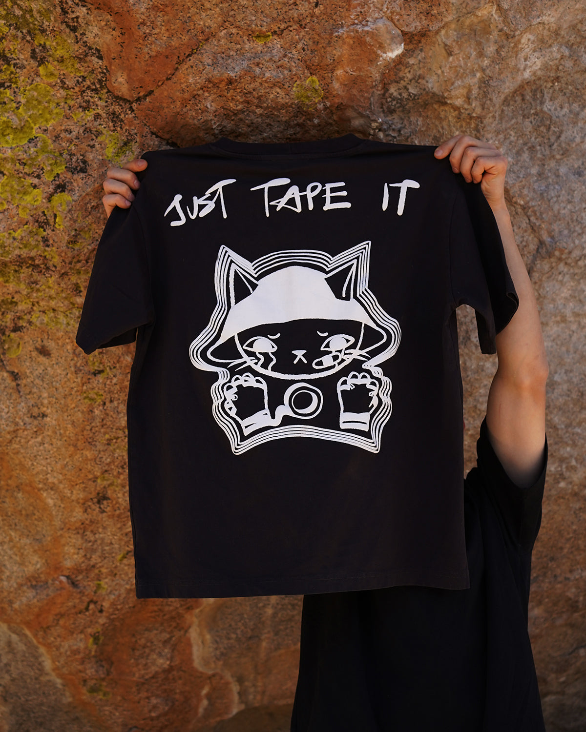 Just Tape It | Oversized Tee | Vintage Black