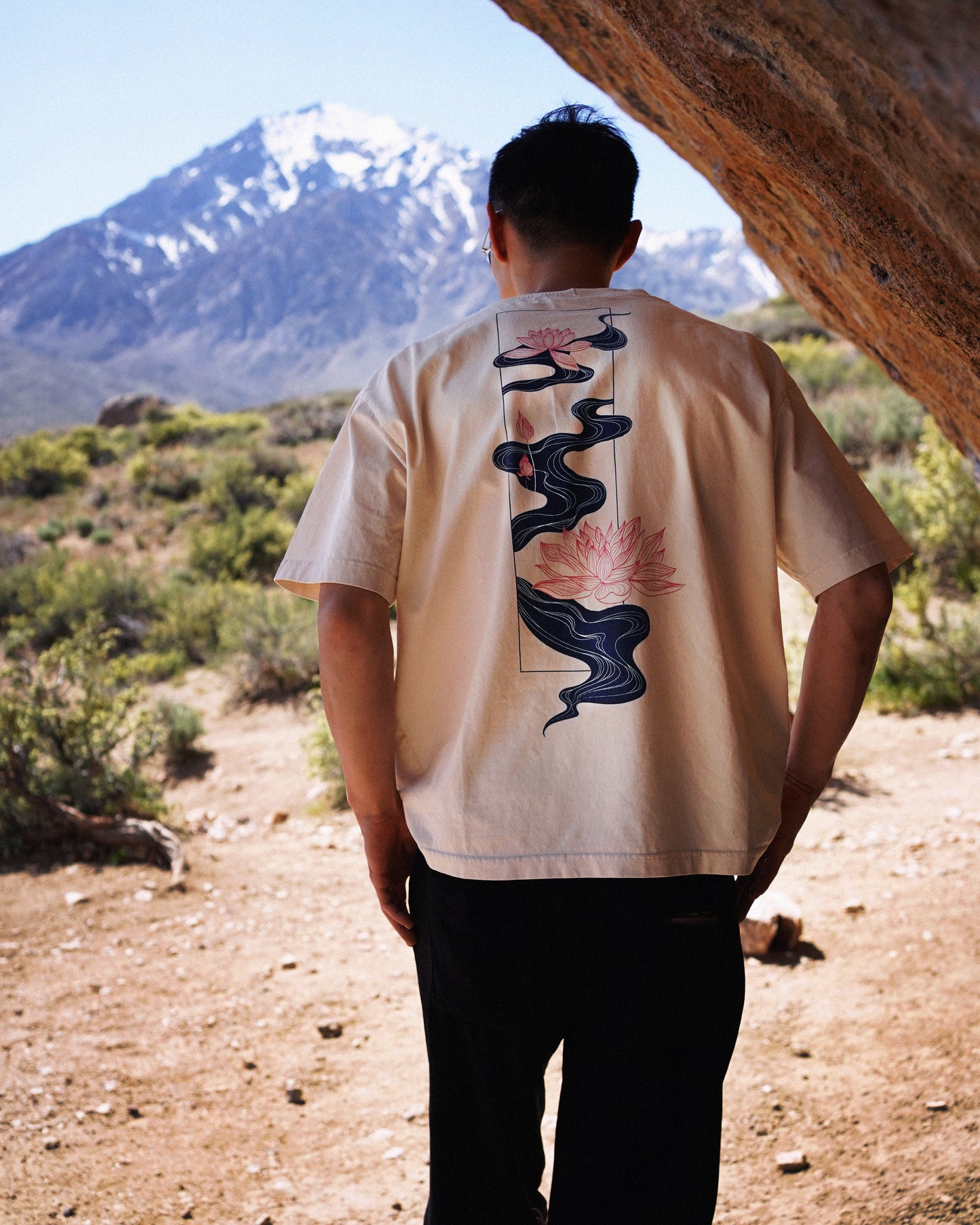Water Lily | Oversized Tee | Undyed Cotton (Cream)
