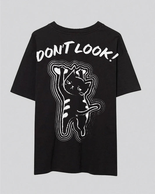 Don't Look | Oversized Tee | Vintage Black