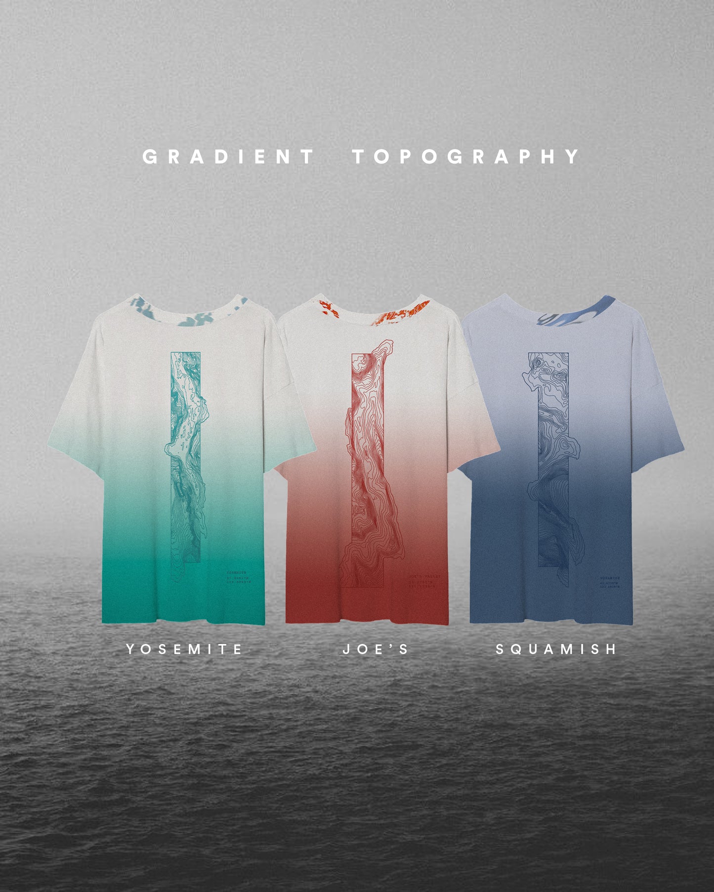 LIMITED Topo Gradient | Oversized Tee | Squamish