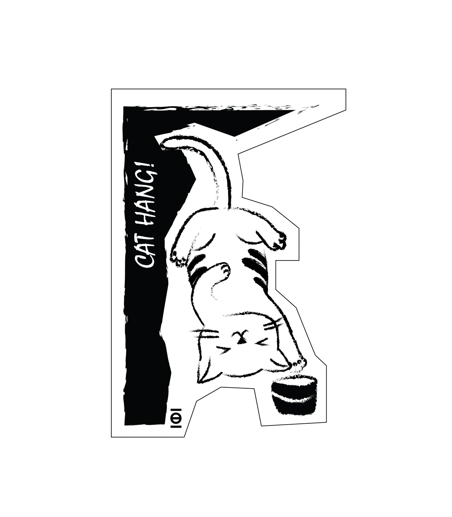 Cat Hang! /// Sticker