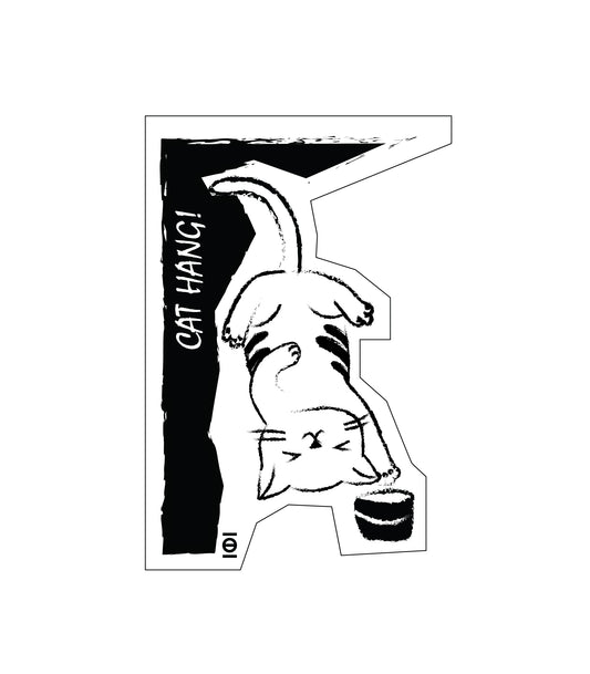 Cat Hang! /// Sticker