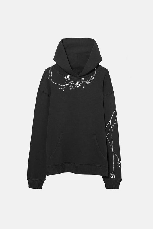 Entangled Fragaria | Hoodie | Black x White