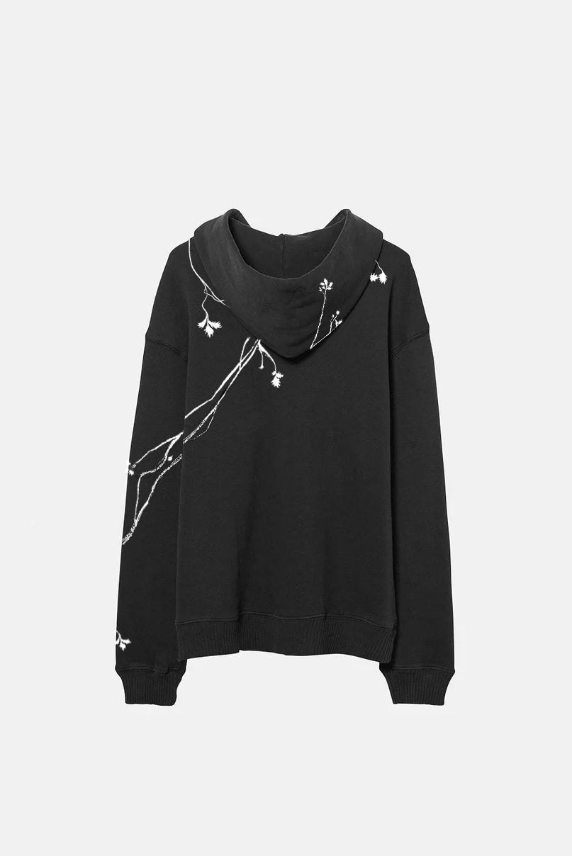 Entangled Fragaria | Hoodie | Black x White