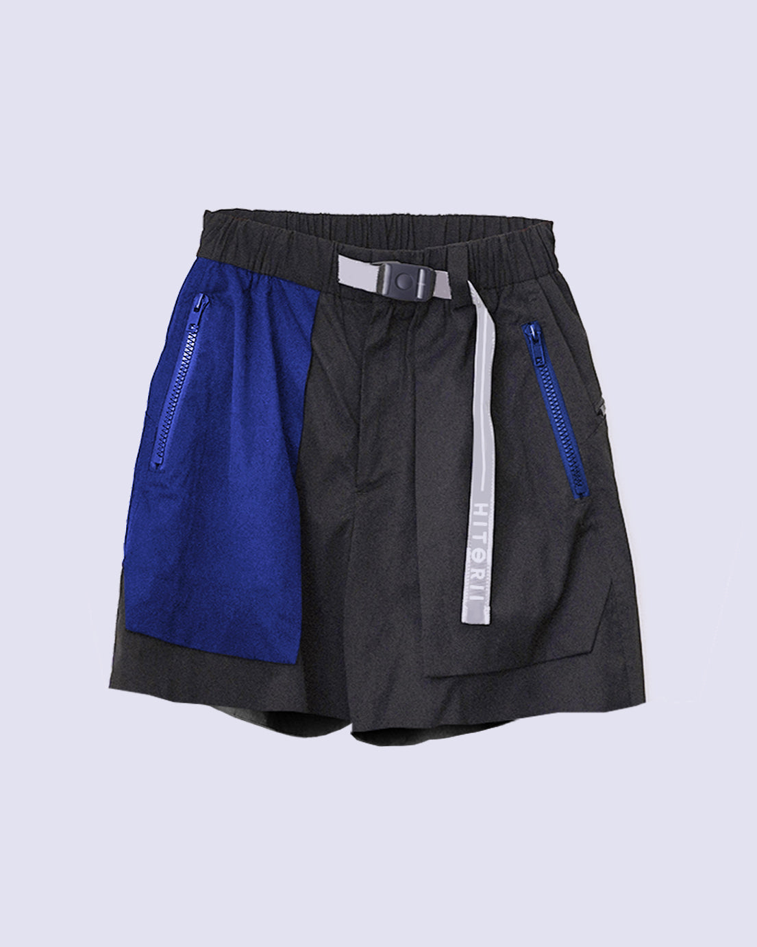 Hitorii S02 | Street Shorts | Black + Blue | Loose Fit
