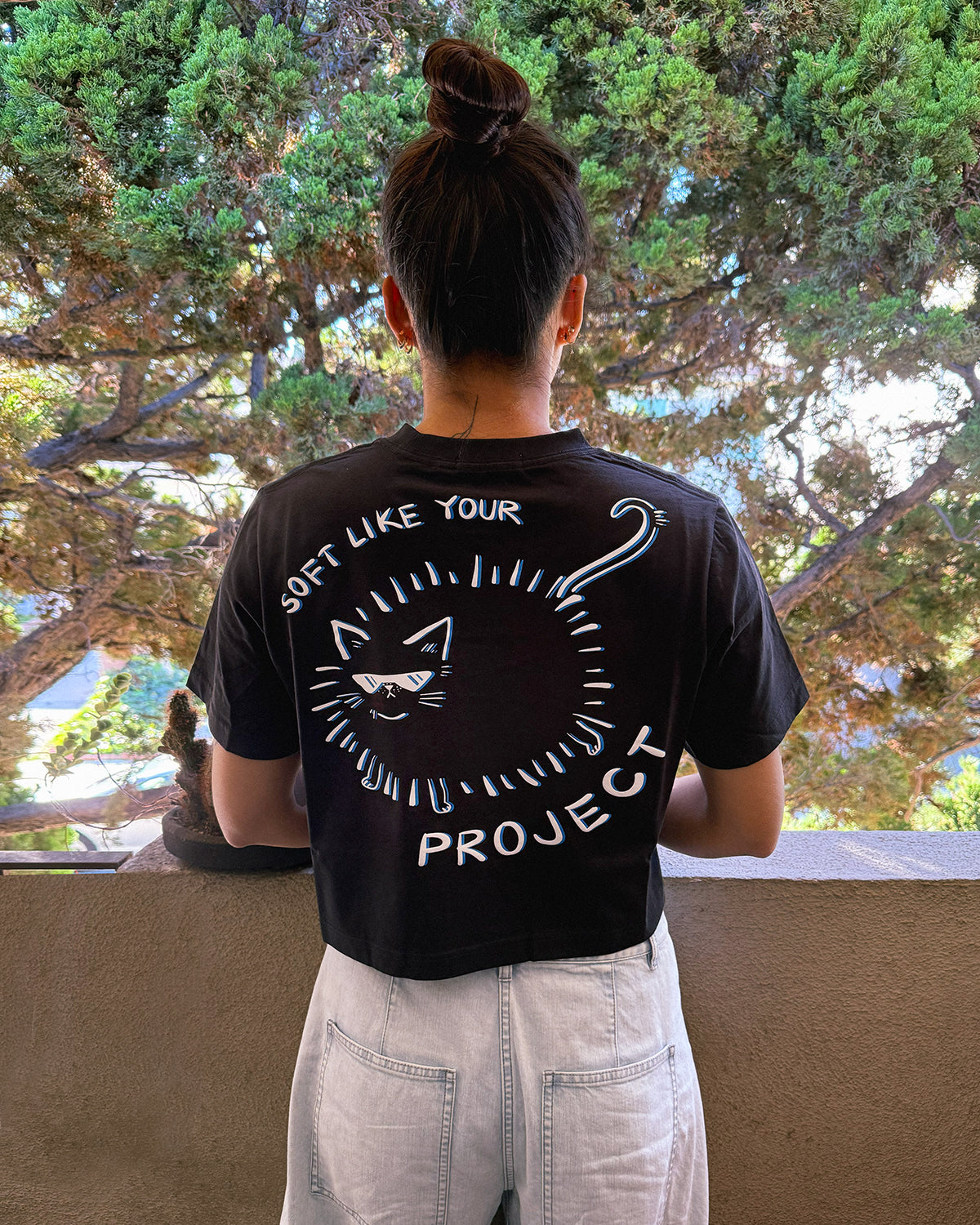 Soft Like Your Project | Crop Tee | Charcoal