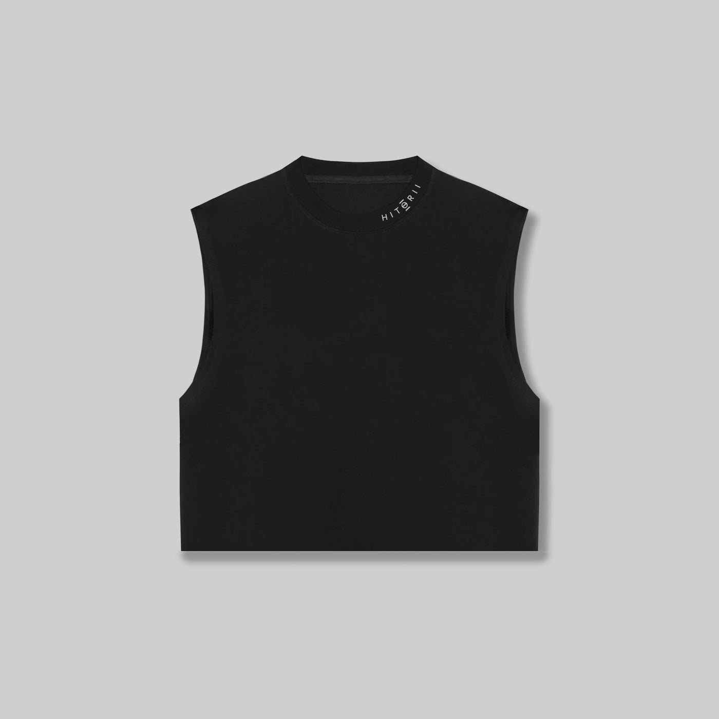 Protean Muscle Crop Tank /// Oversized Vintage Black /// Hitorii x Joseph Westrupp