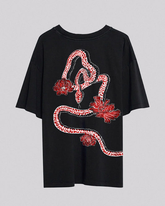 Year of the Snake | Oversized Tee | Vintage Black