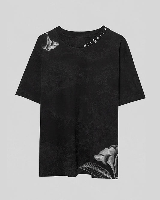 Yellow Climbing | Oversized Tee | Stonewashed Black