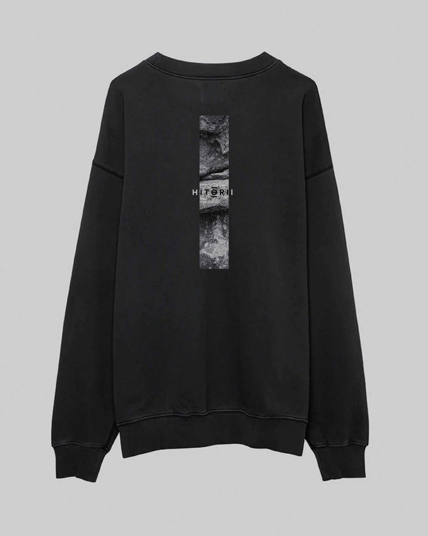 Hitorii Origins Oversized Crewneck/// Vintage Black /// Granite x Bishop