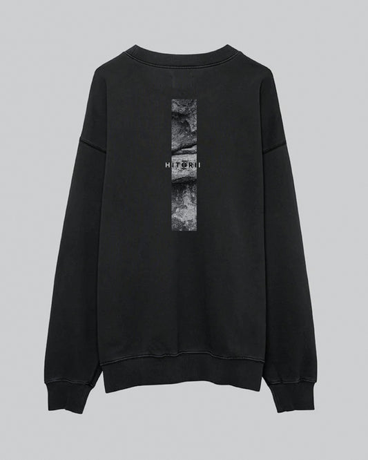 Hitorii Origins Oversized Crewneck/// Vintage Black /// Granite x Bishop