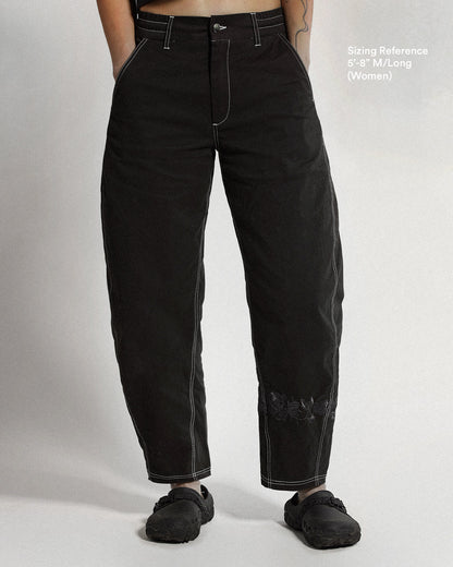 Barrel Pants | Khaki | Peonies