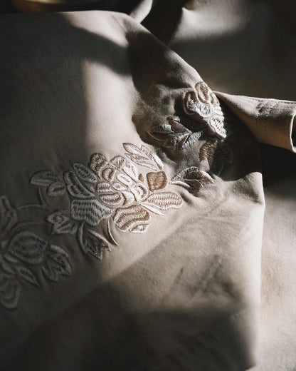 Barrel Pants | Khaki | Peonies