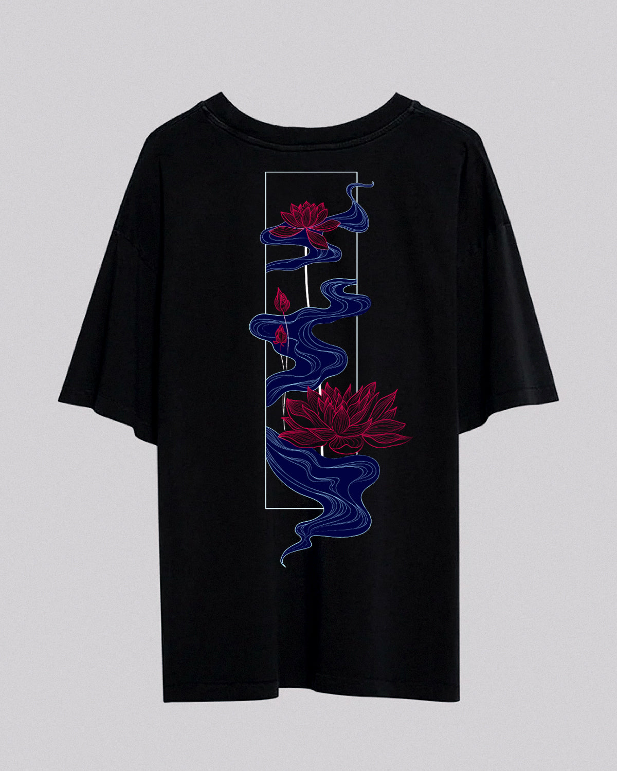 Water Lily /// Oversized Tee /// Black