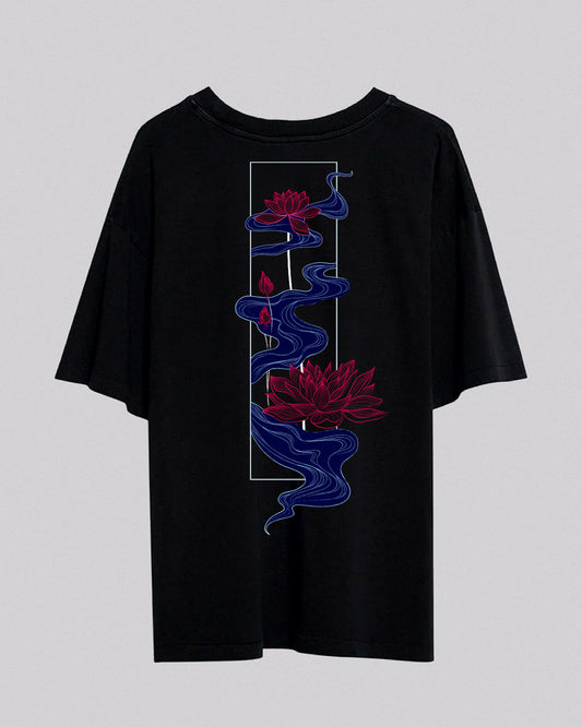 Water Lily /// Oversized Tee /// Black