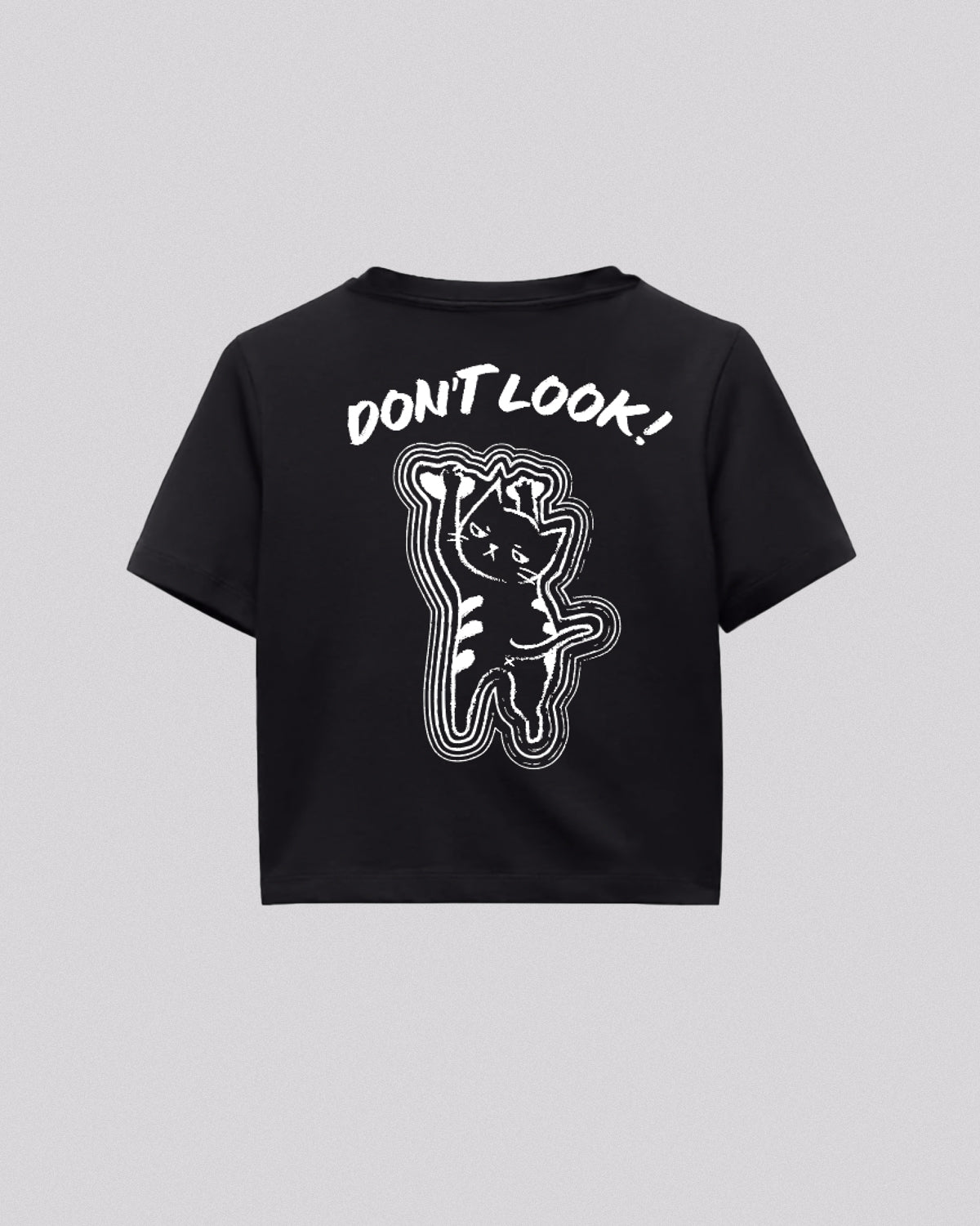 Don't Look | Crop Tee | Charcoal