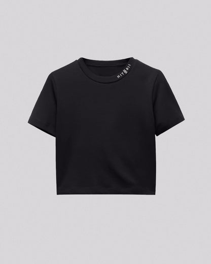 Don't Look | Crop Tee | Charcoal