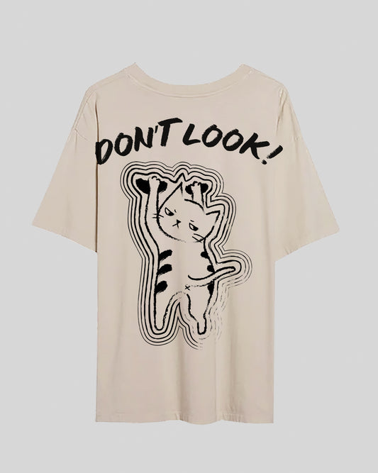 Don't Look - I'm Climbing Tee /// Undyed Reclaimed Cotton