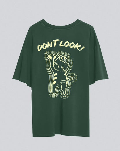 Don't Look | Oversized Tee | Forest Green