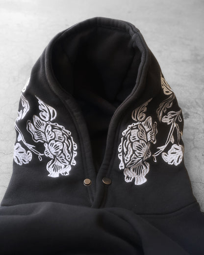 Peonies | Hoodie | Vintage Black