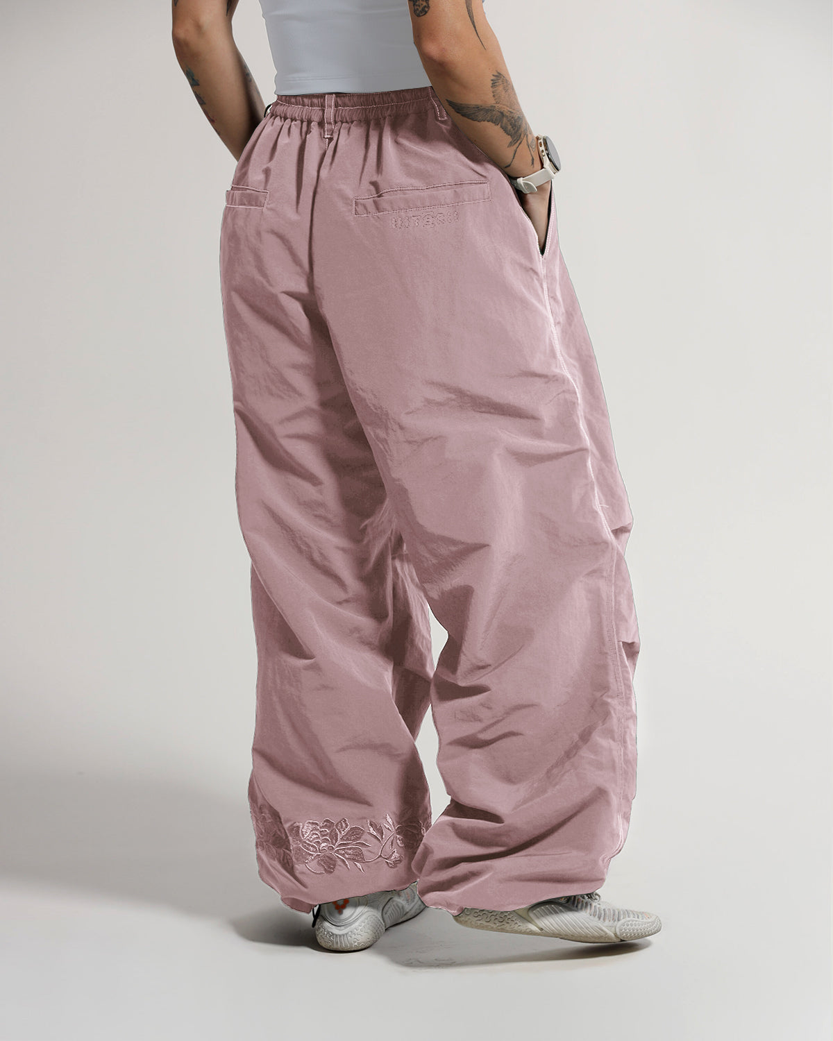 Fleece Shell Pants | Mauve | Peonies