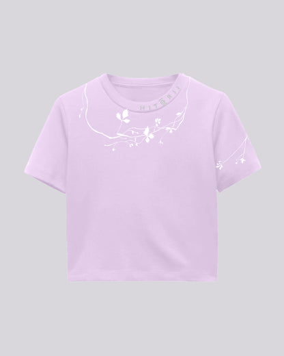 Entangled Fragaria | Crop Tee | Lilac