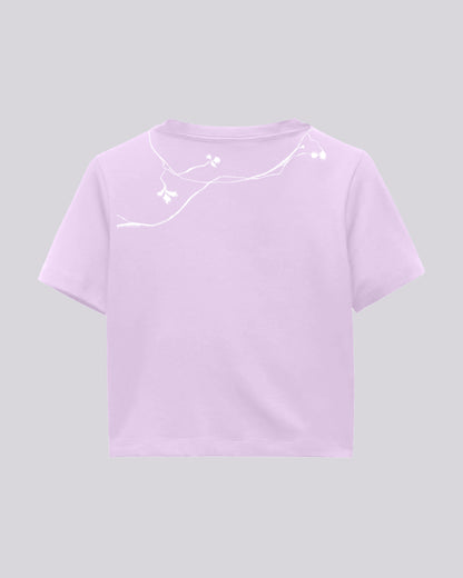 Entangled Fragaria | Crop Tee | Lilac