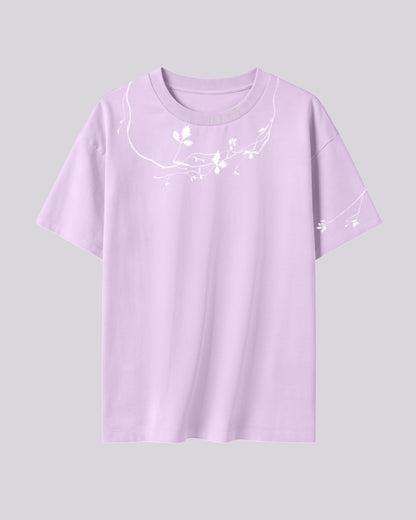 Entangled Fragaria | Oversized Tee | Lilac