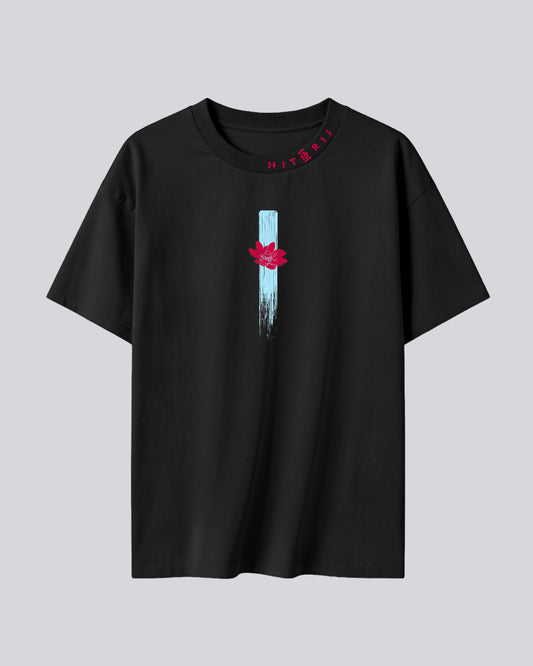 Water Lily | Oversized Tee | Charcoal