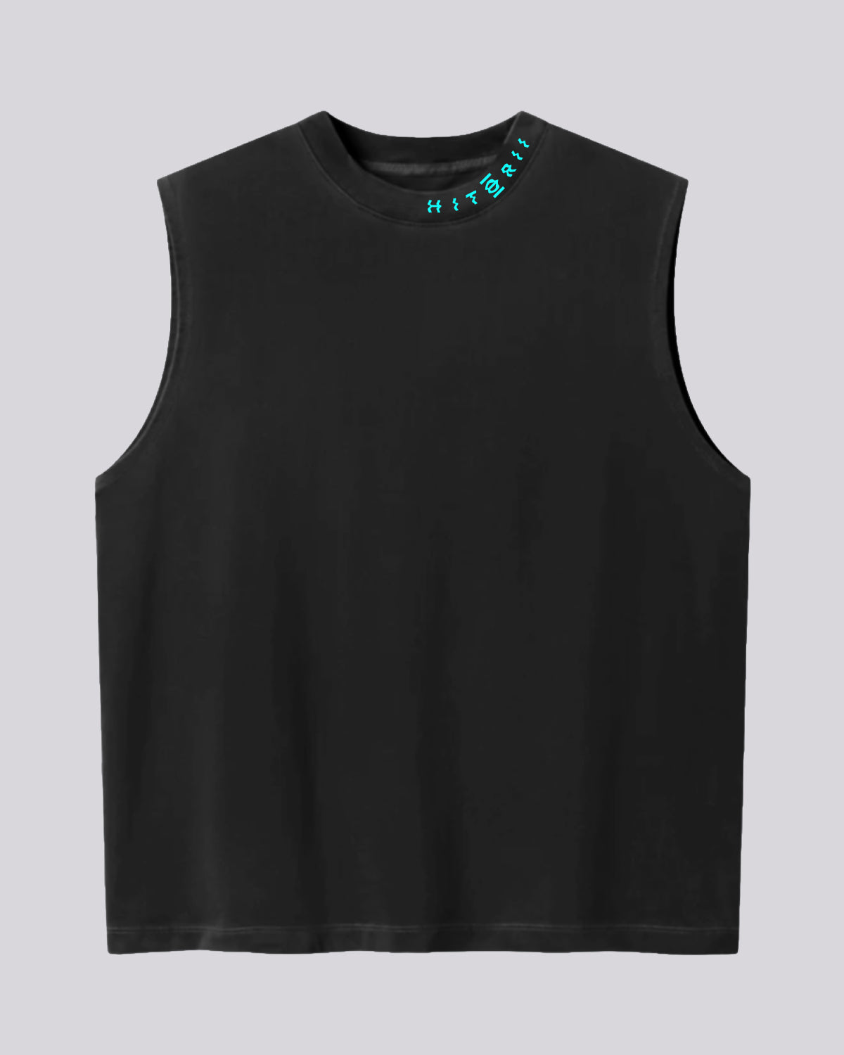 Red Iris | Muscle Tank | Charcoal