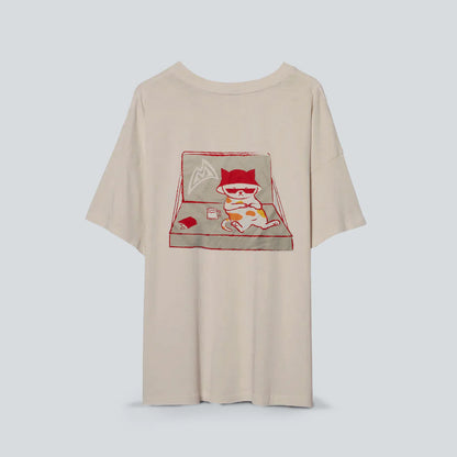 Mad Rock x Hitorii | Oversized Tee | Lounging Mao | Cream