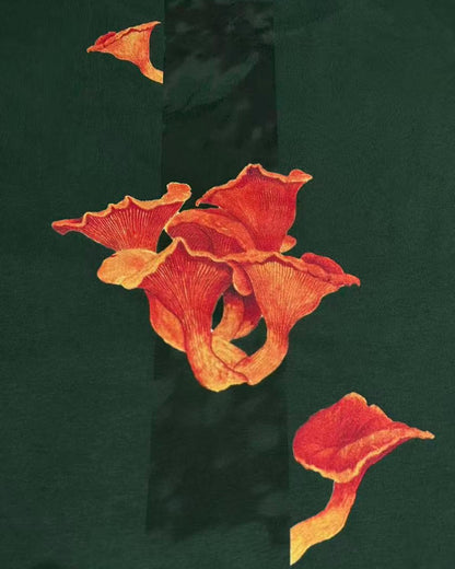 PRE-ORDER | Oriane Chanterelle | Crop Tee | Forest Green