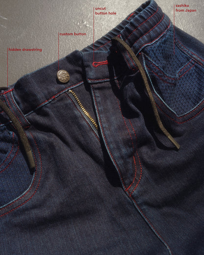 Baggy Sashiko Jeans | Denim