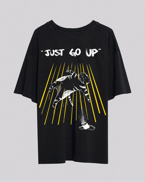 日本未入荷 Misery - HEADS WILL ROLL JUMBO PRINT Afterhours Climbing Collab | Oversized Tee | Vintage Black