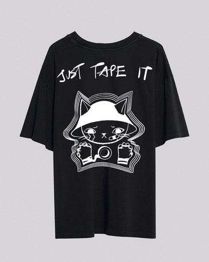 Just Tape It /// Oversized Tee /// Vintage Black