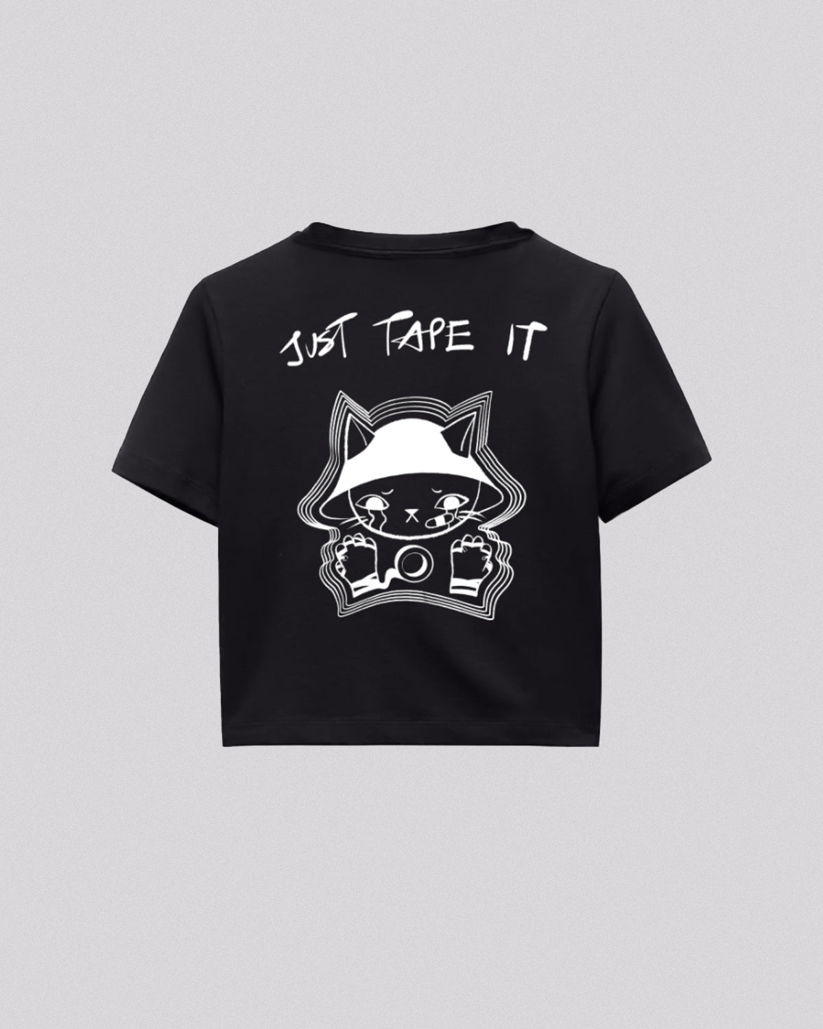Just Tape It | Crop Tee | Charcoal