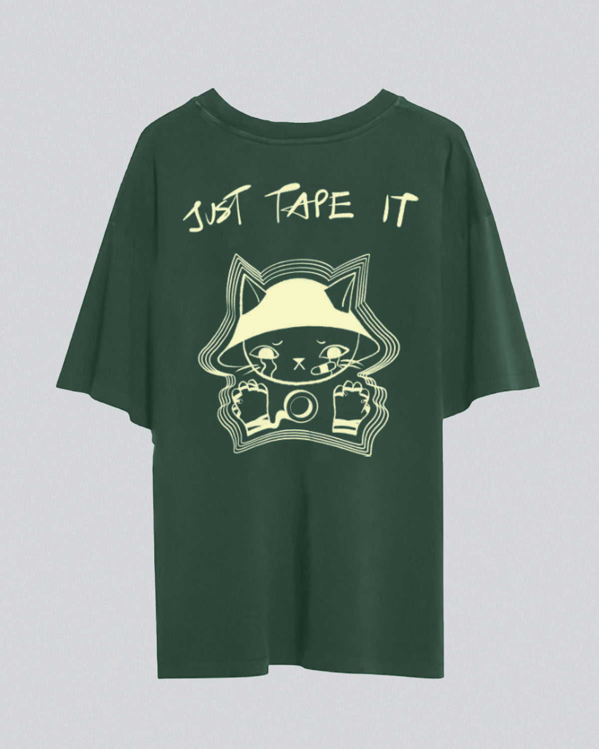 Just Tape It | Oversized Tee | Forest Green