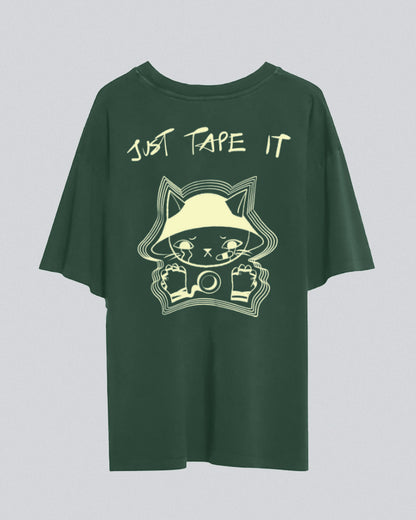Just Tape It | Oversized Tee | Forest Green