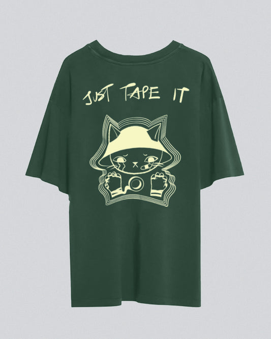 Just Tape It | Oversized Tee | Forest Green