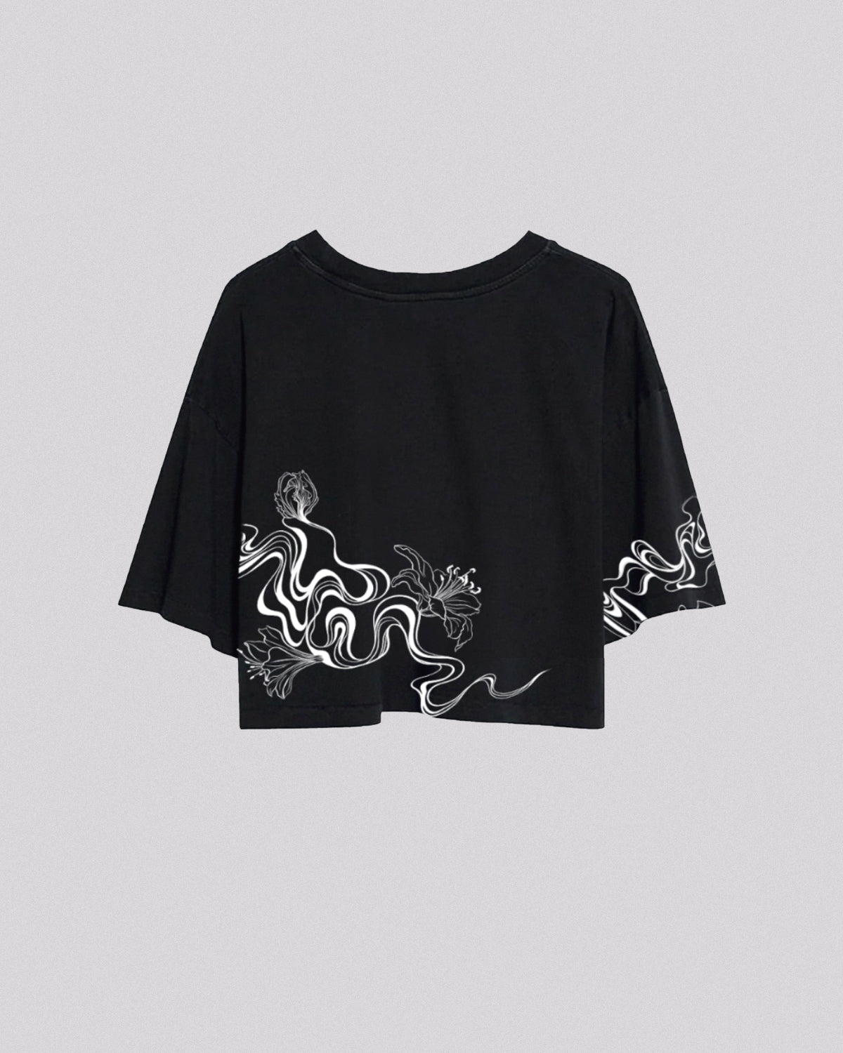 Oriane Collab | Crop Tee | Charcoal