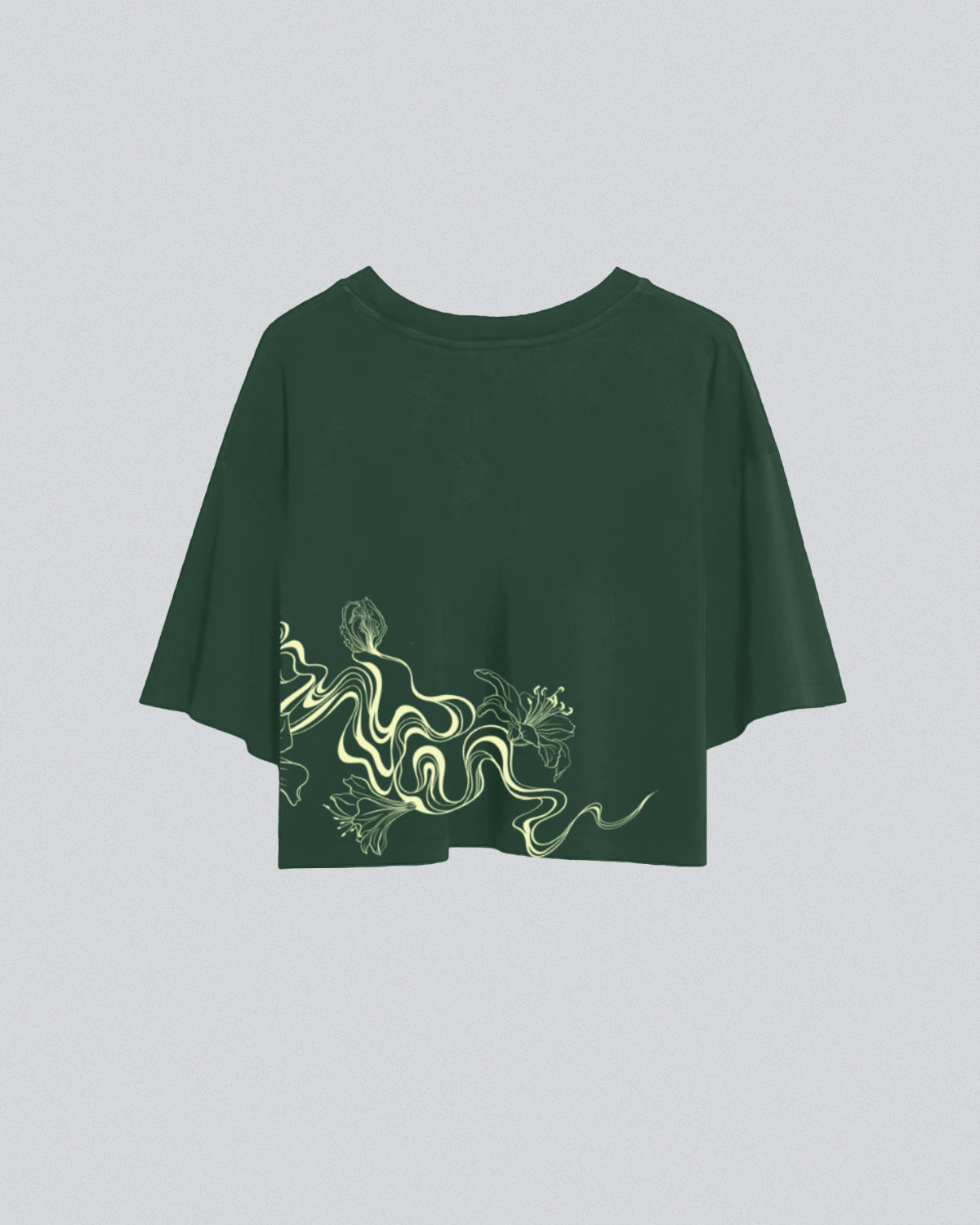 Oriane Collab | Crop Tee | Forest Green