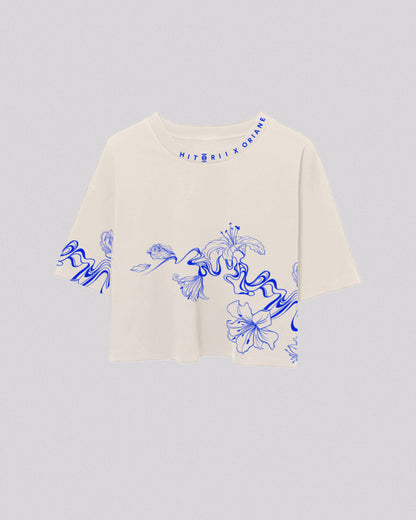 Oriane Collab | Crop Tee | Ivory