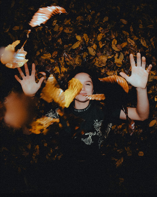 Oriane Collab | Crop Tee | Charcoal