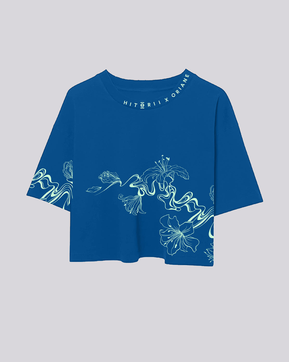 PRE-ORDER | Oriane Lily | Crop Tee | Cobalt Blue