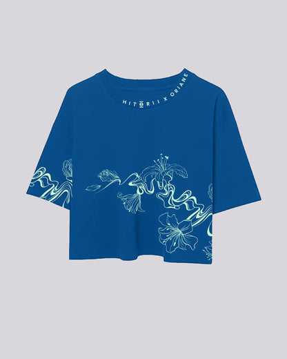 PRE-ORDER | Oriane Lily | Crop Tee | Cobalt Blue