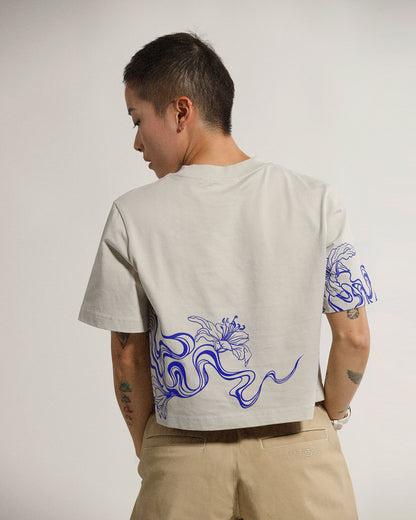 Don't Look | Crop Tee | Charcoal