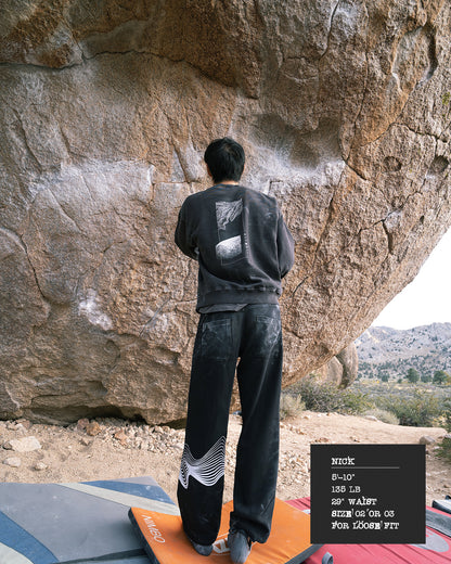 Hitorii Bouldering Pant /// Black /// Solo Growth x Waves